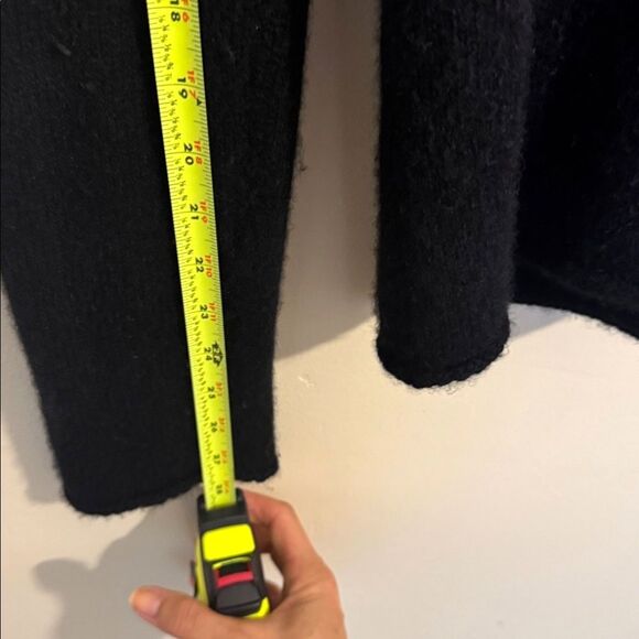 White + Warren Women Black Zip-Up Sweater Cardigan Cashmere Full Zip Medium - Picture 5 of 7